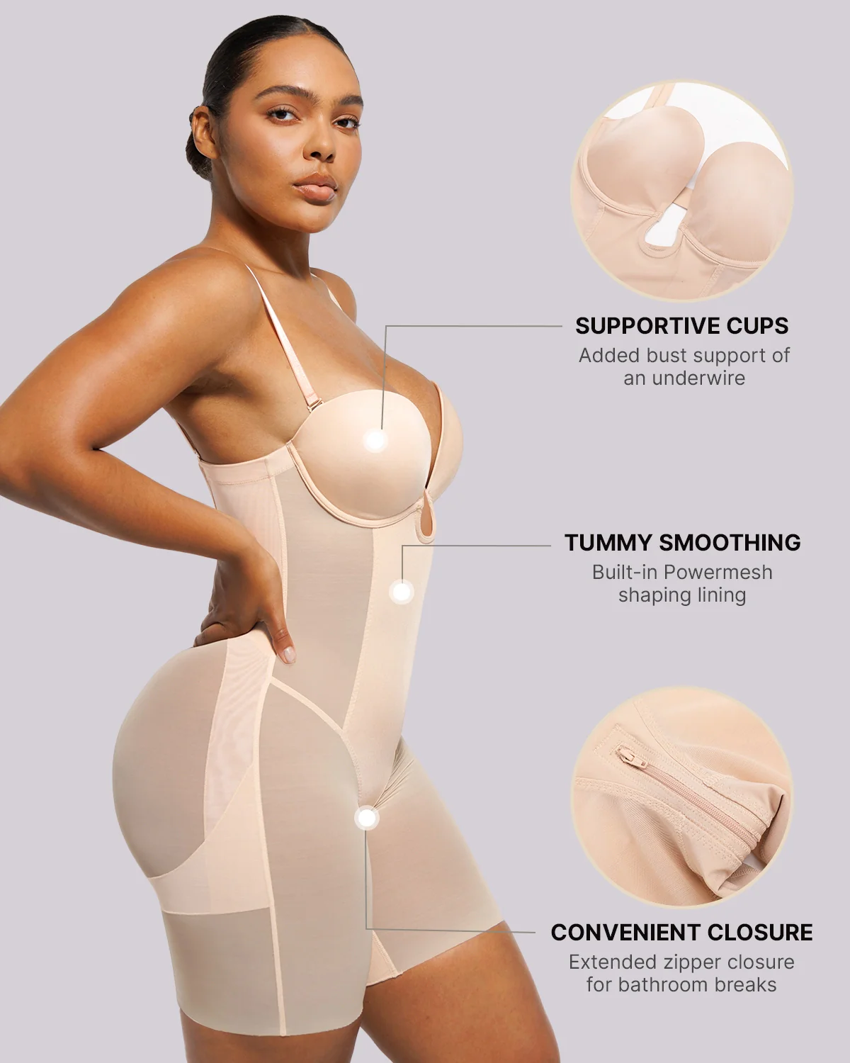 BOOT-YEAH™ MeshSmooth™ Deep Plunge Bodysuit - Image 5