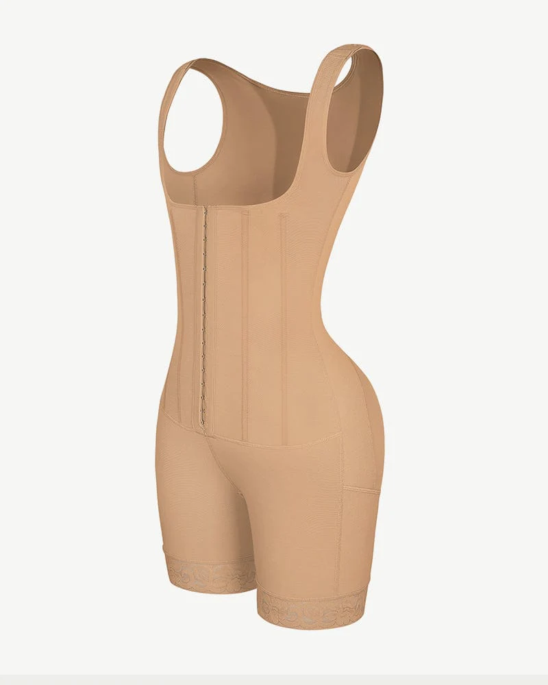 Bare Essentials™ AirSlim® Flexible Boning Open Bust Full Bodysuit - Image 4