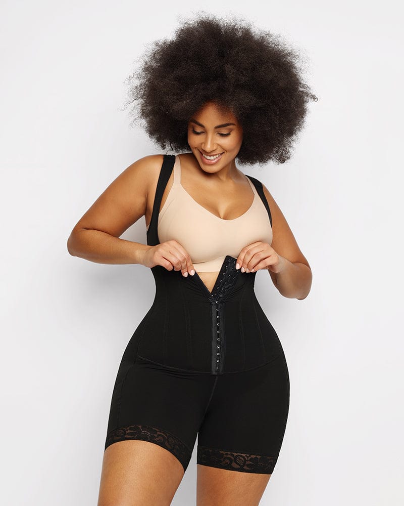 Bare Essentials™ AirSlim® Flexible Boning Open Bust Full Bodysuit - Image 9