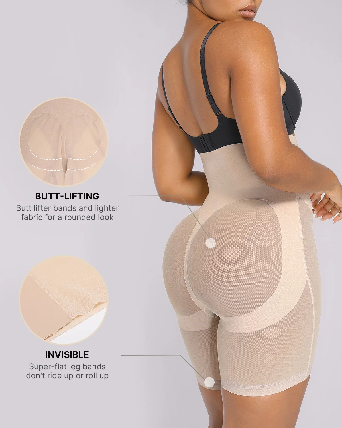 BOOT-YEAH™ MeshSmooth™ High-Waisted Mid Thigh Short - Image 3