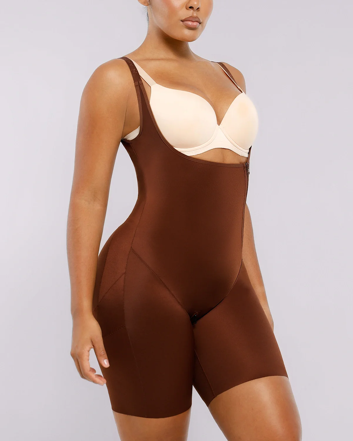 BOOT-YEAH™ SilkSculpt Open Bust Full Bodysuit - Image 5