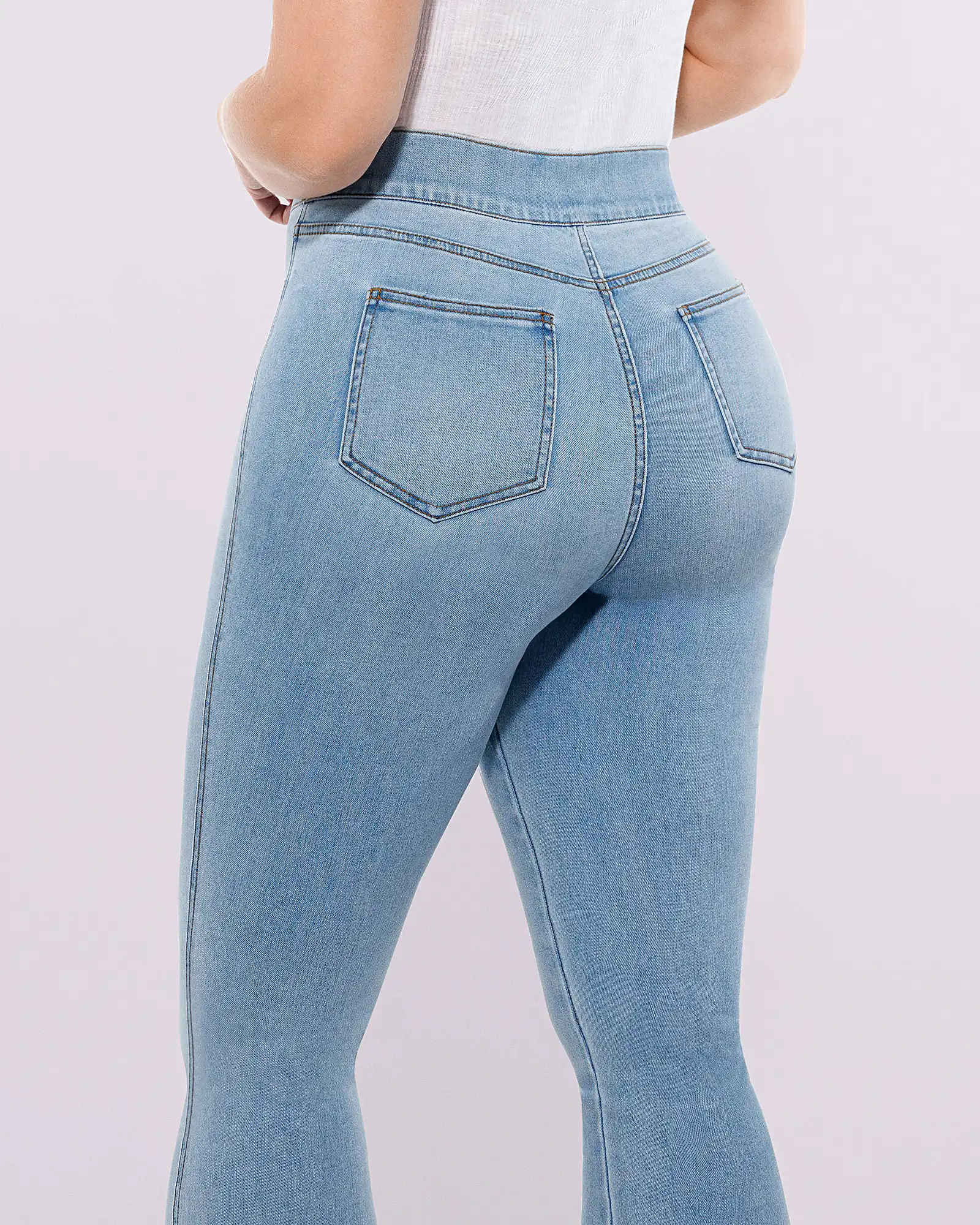 Bare Essentials™ AirSlim® High-Waisted Padded Hip Flare Jeans - Image 14