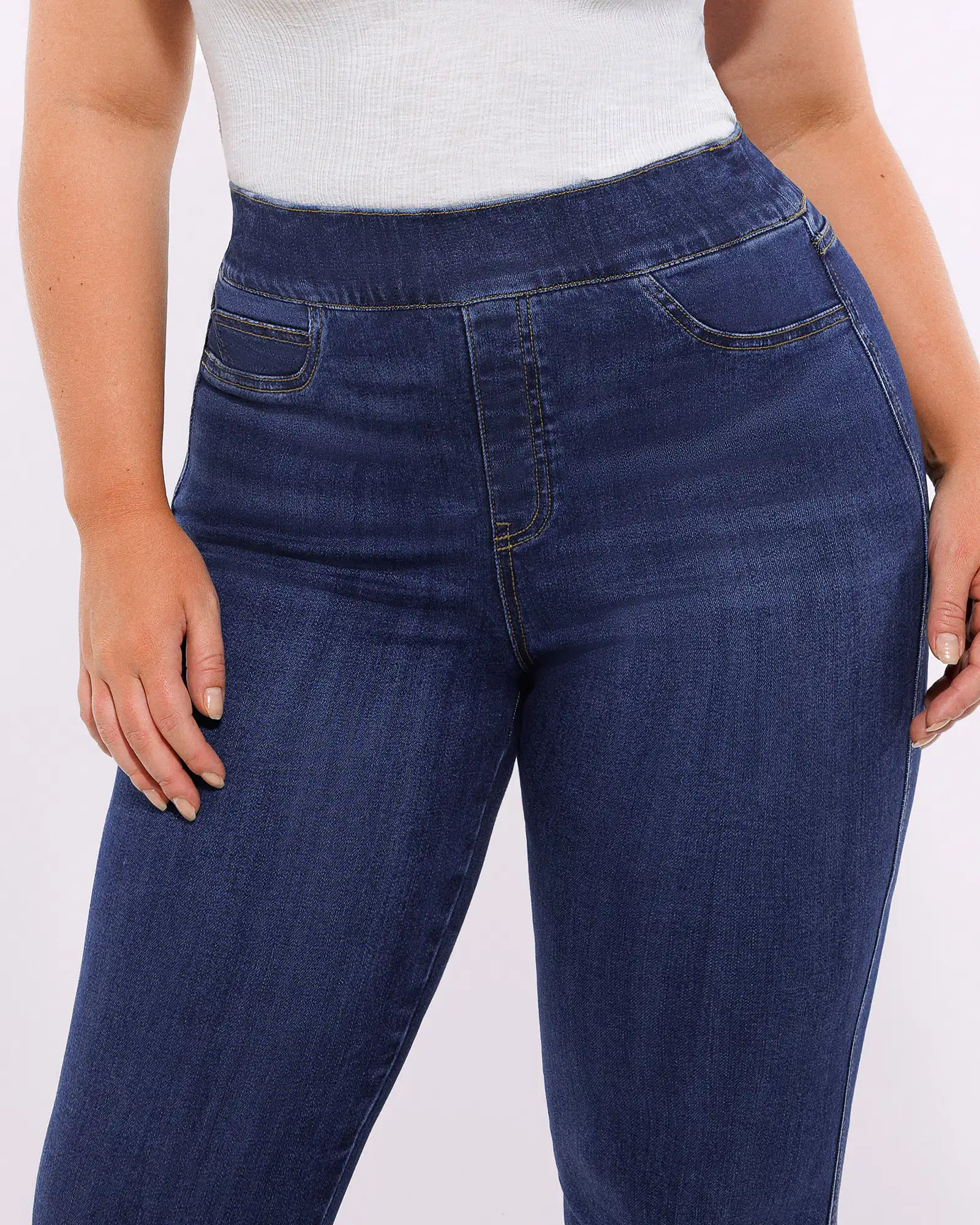 Bare Essentials™ AirSlim® High-Waisted Padded Hip Flare Jeans - Image 8