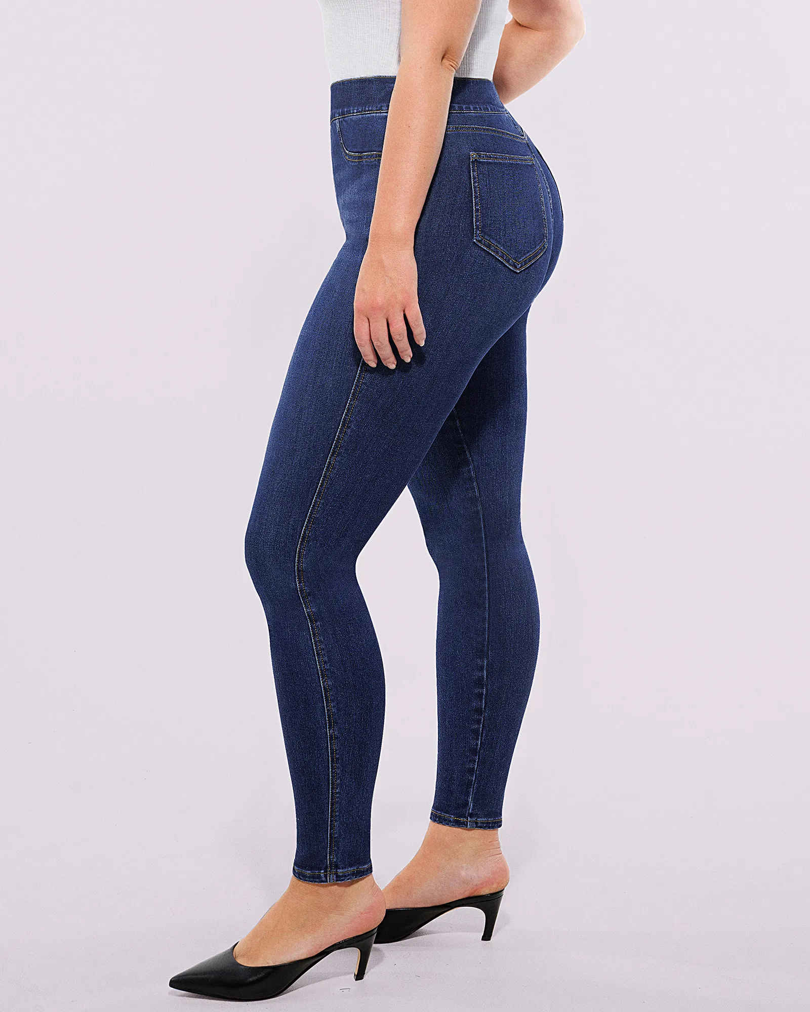 Bare Essentials™ High-Waisted Padded Hip Skinny Jeans - Image 12