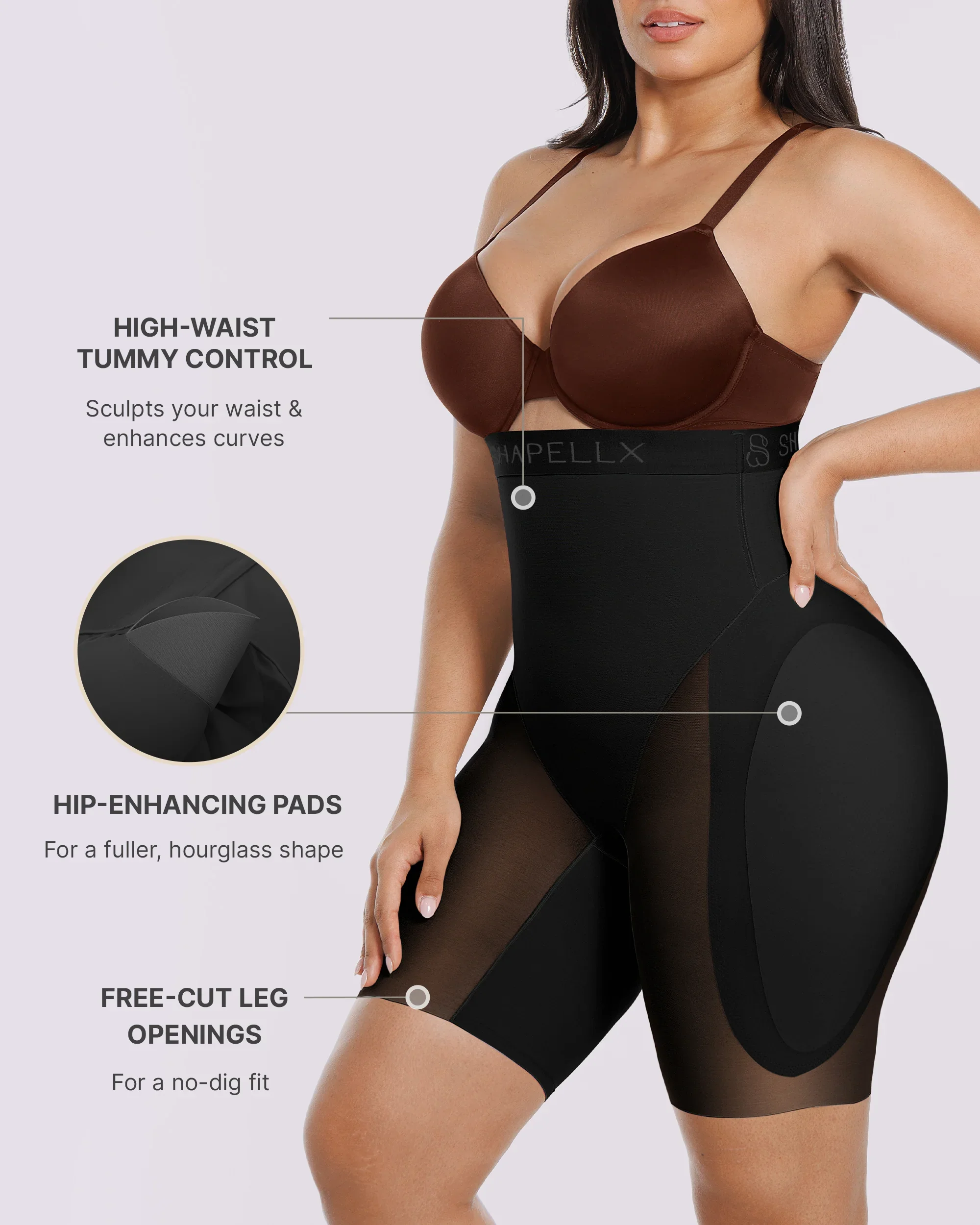 Bare Essentials™ MeshSmooth™ Hip Enhancer Padded Short - Image 12