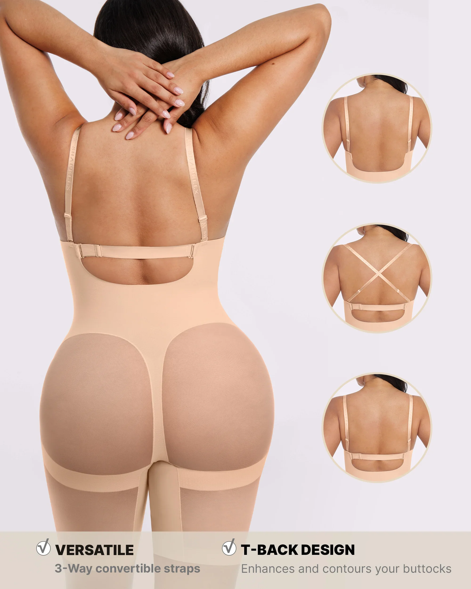 Bare Essentials™ MeshSmooth™ Low Back Mid Thigh Bodysuit - Image 10