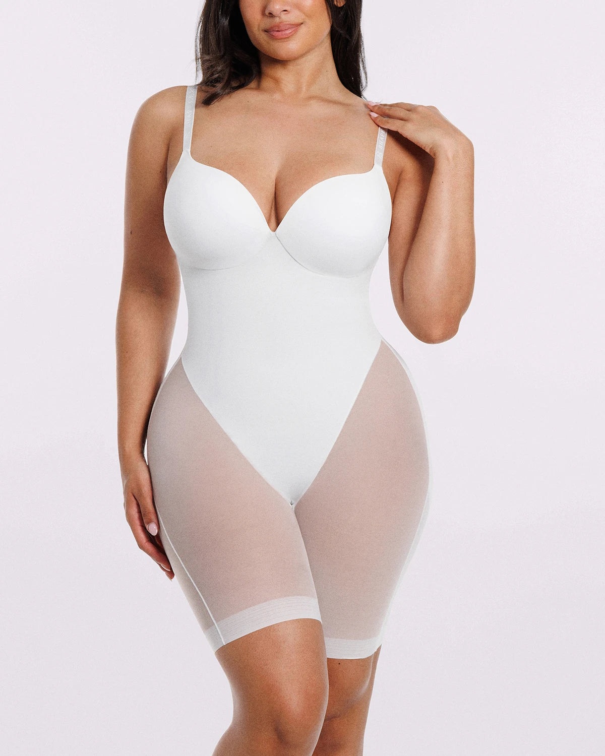 Bare Essentials™ MeshSmooth™ Low Back Mid Thigh Bodysuit - Image 15