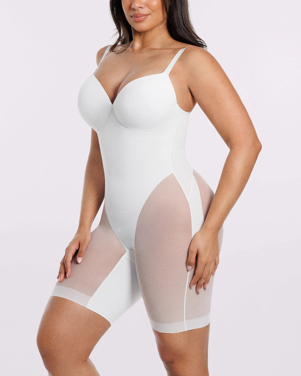 Bare Essentials™ MeshSmooth™ Low Back Mid Thigh Bodysuit - Image 17