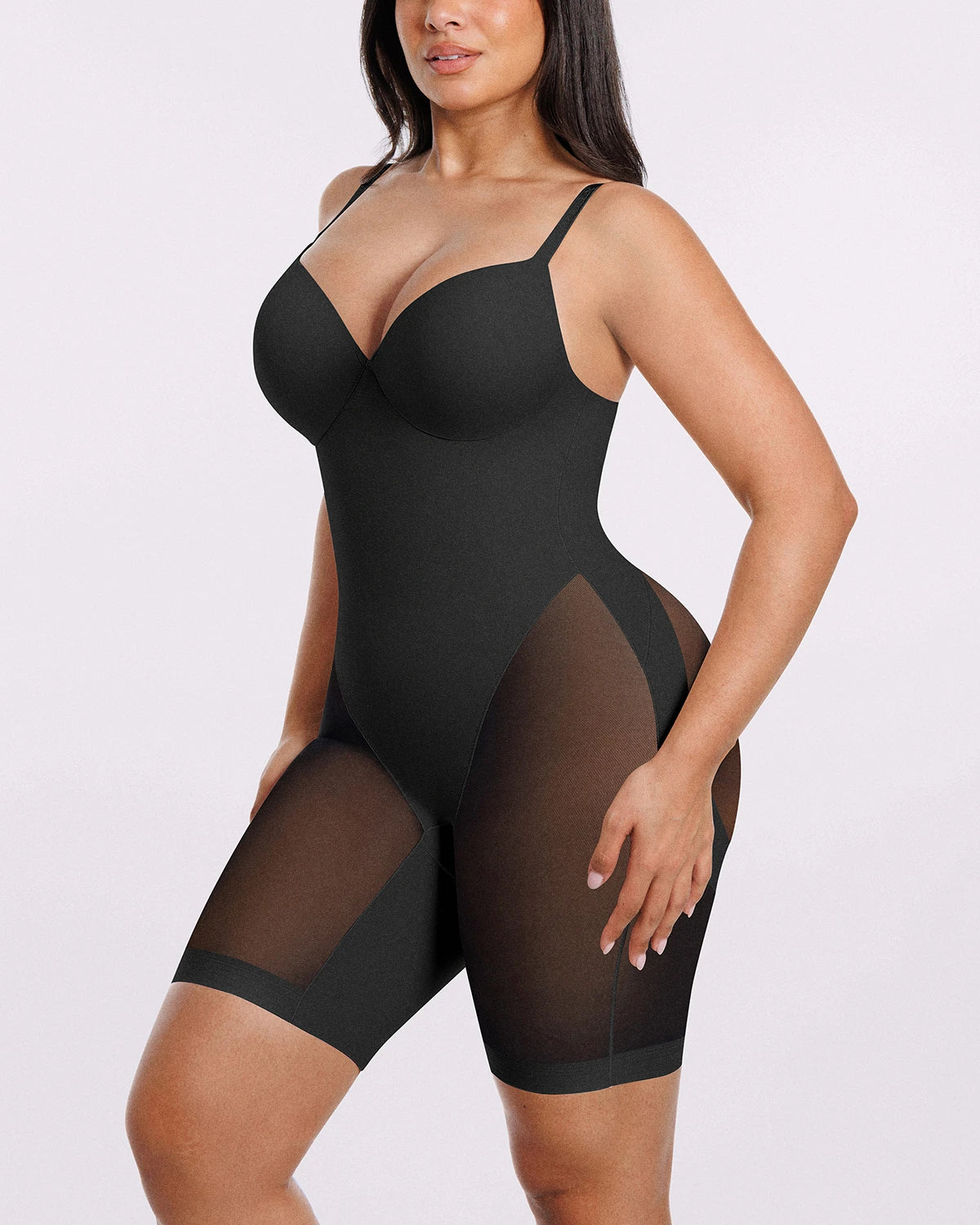 Bare Essentials™ MeshSmooth™ Low Back Mid Thigh Bodysuit - Image 3