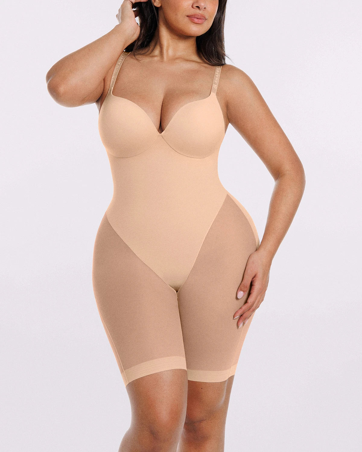 Bare Essentials™ MeshSmooth™ Low Back Mid Thigh Bodysuit - Image 9