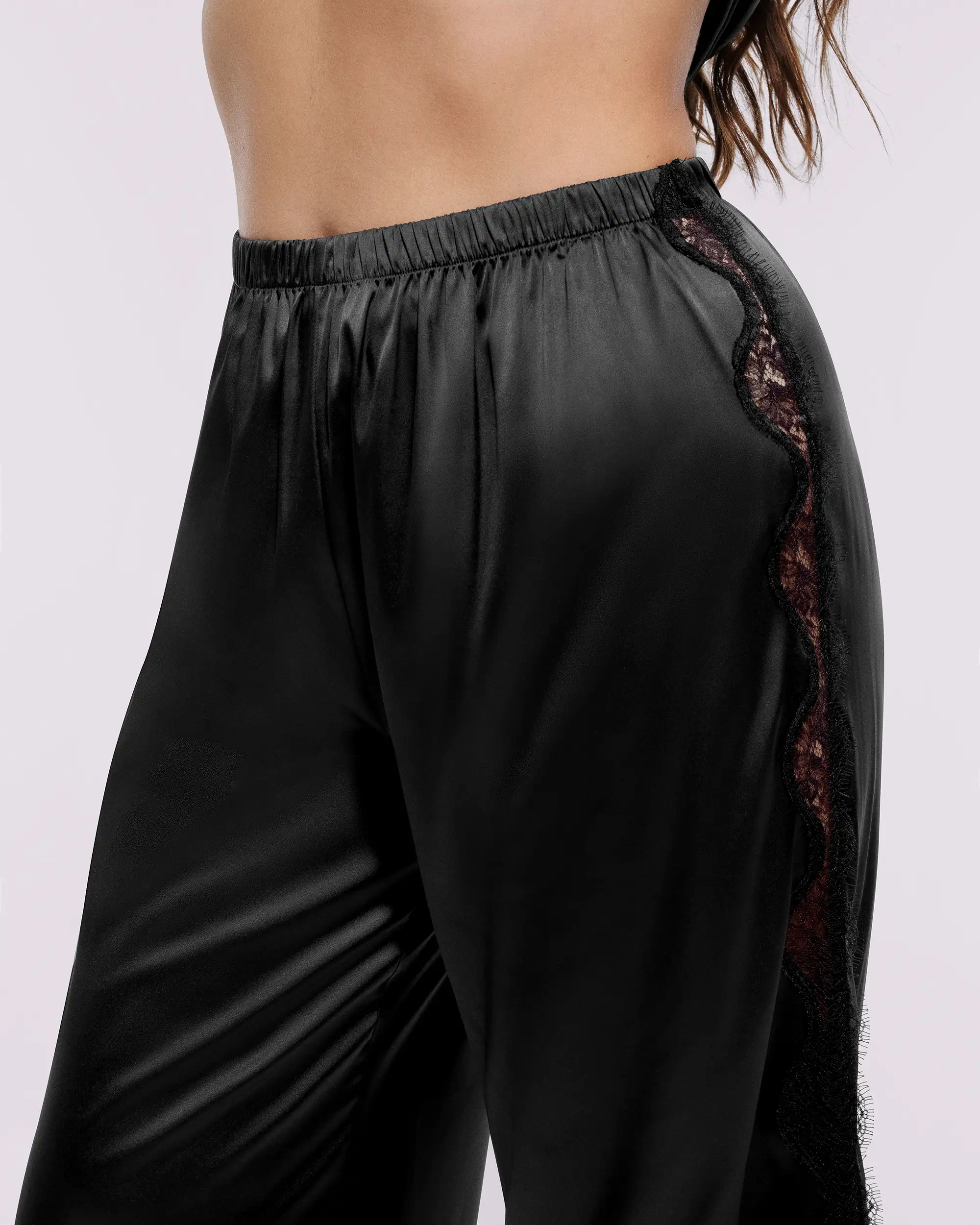 Bare Essentials™ Satin Lace Pajama Pants Set - Image 29