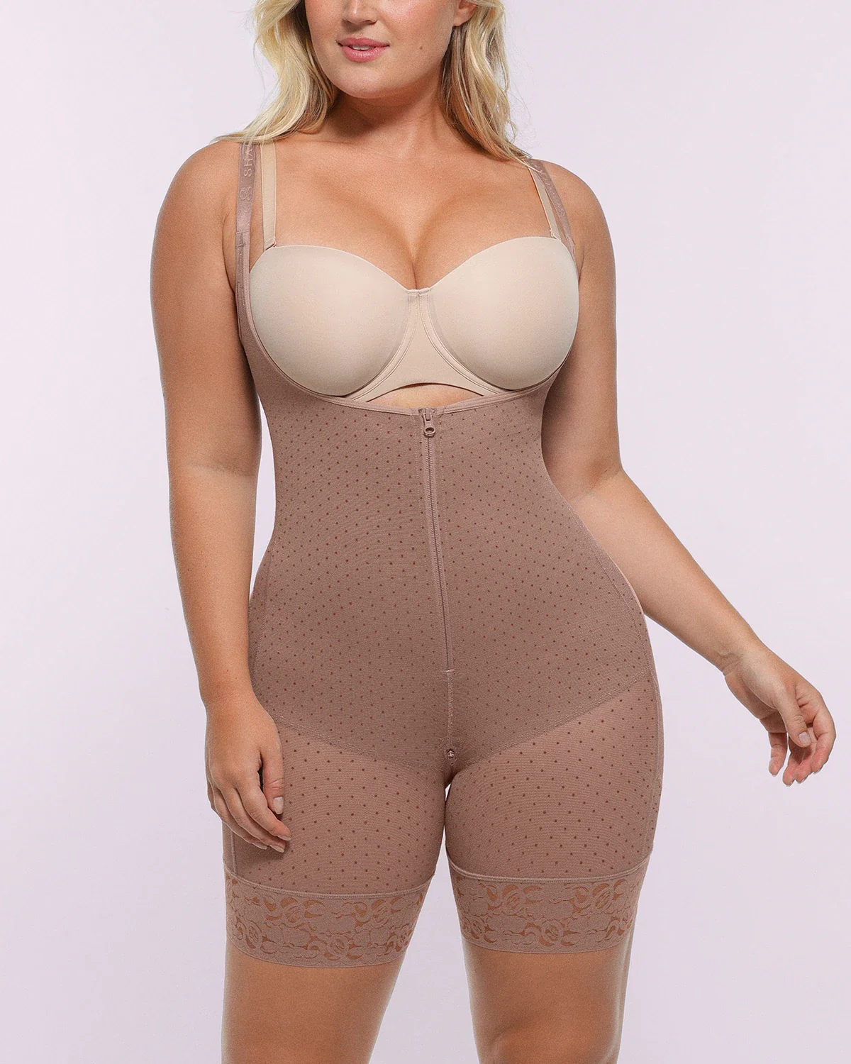 BOOT-YEAH™ AirSlim® Open Bust Polka Dot Bodysuit - Image 10