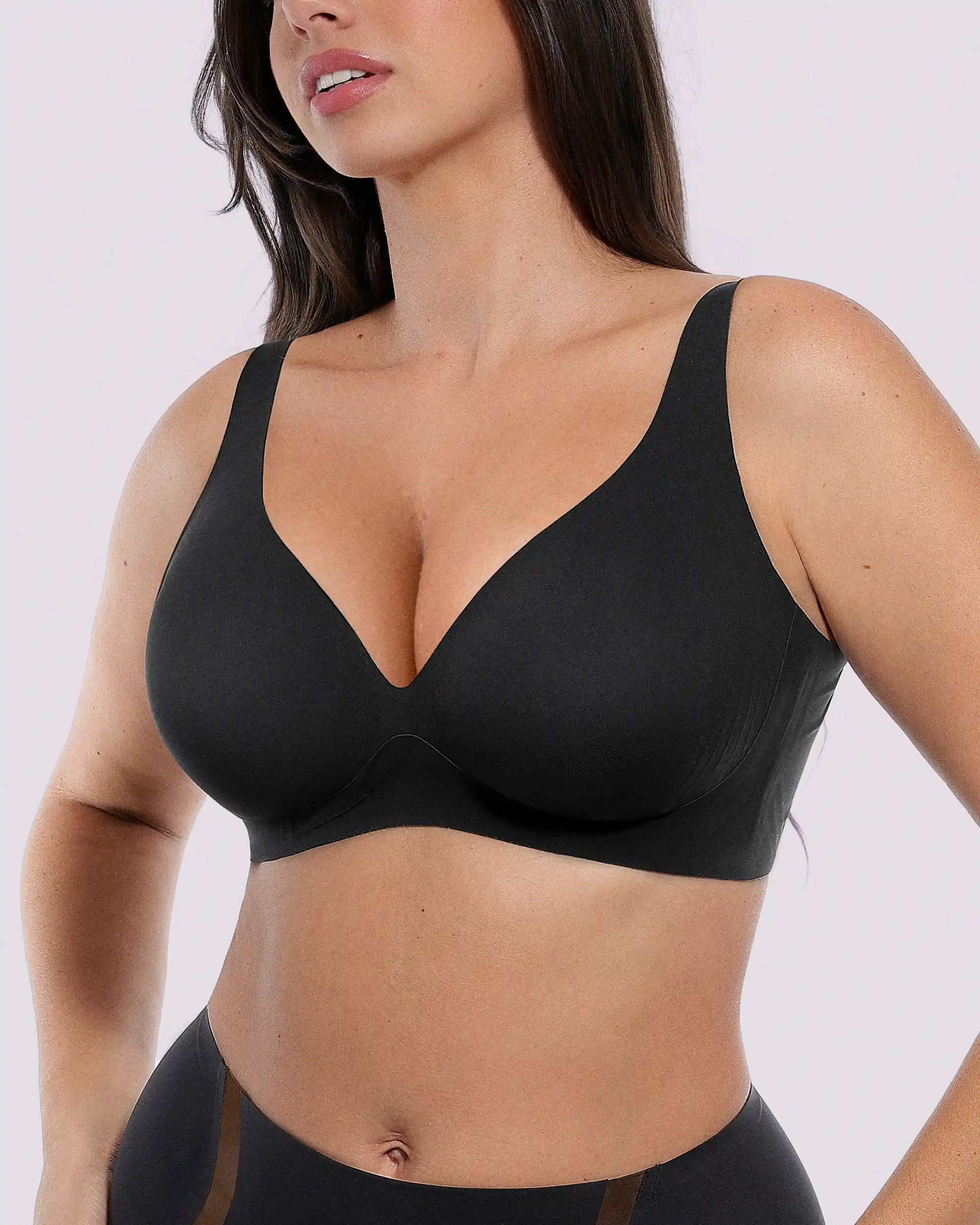 Curve Code™ LYCRA®FitSense™ Wireless V-Neck Bra - Image 6