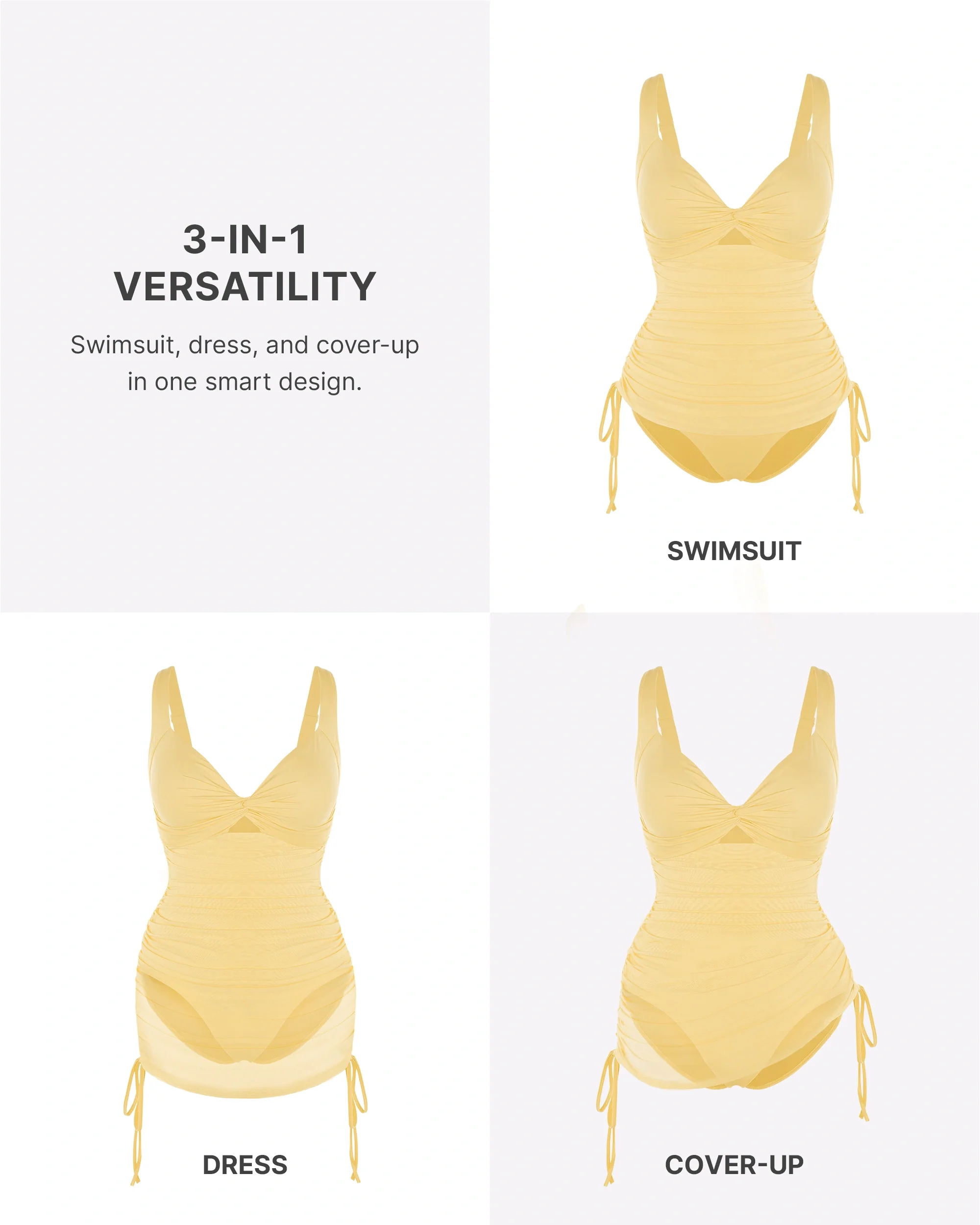 Smart Sculpt™ All-In-One Mesh Wrap Shaping Swimsuit - Image 5