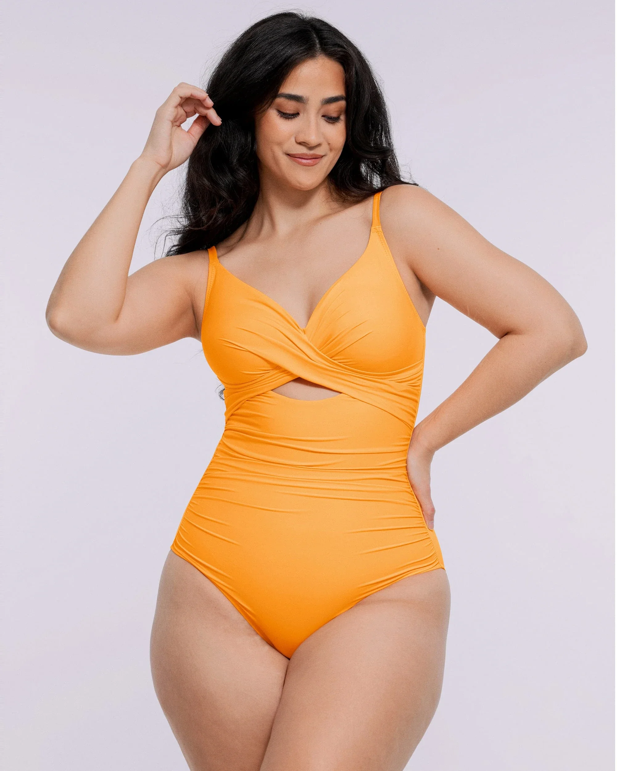 Smart Sculpt™ Ribbed Cutout-Front Shaping Swimsuit - Image 32