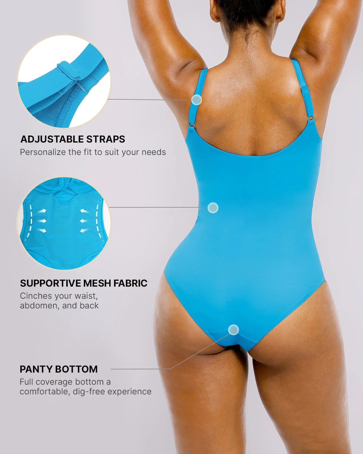 Smart Sculpt™ Ribbed Cutout-Front Shaping Swimsuit - Image 4