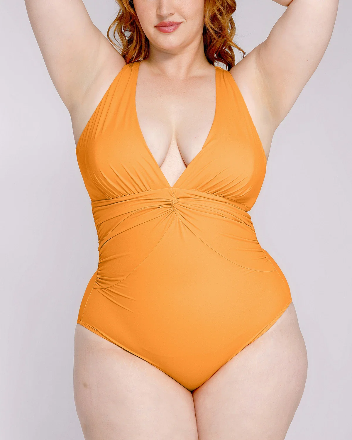 Smart Sculpt™ Ruched Twist-Front Shaping Swimsuit - Image 32