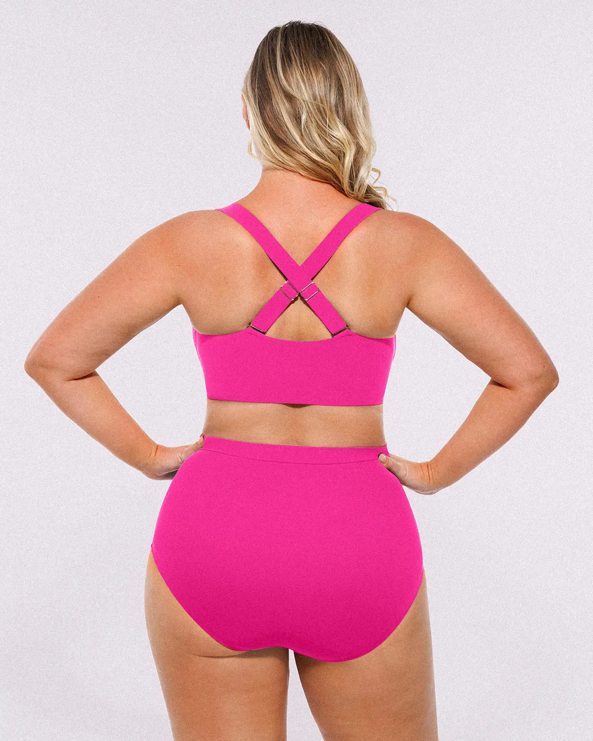 Smart Sculpt™ Ruched V-Neck Bikini Top & High-Waisted Bottom Set - Image 24