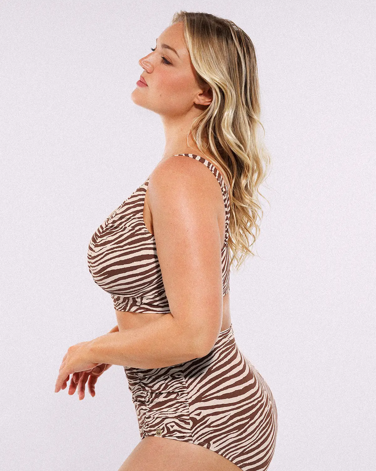 Smart Sculpt™ Ruched V-Neck Bikini Top & High-Waisted Bottom Set - Image 8